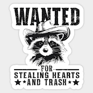 Funny Raccoon Cowboy Sticker